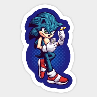 sonic focus on phone Sticker